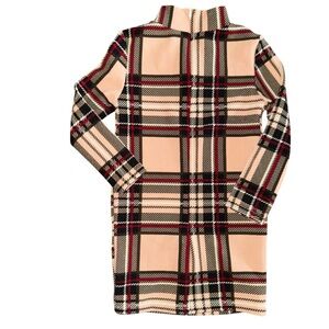 SHEIN toddler girl plaid dress size 18–24M beige black red long sleeve stretchy